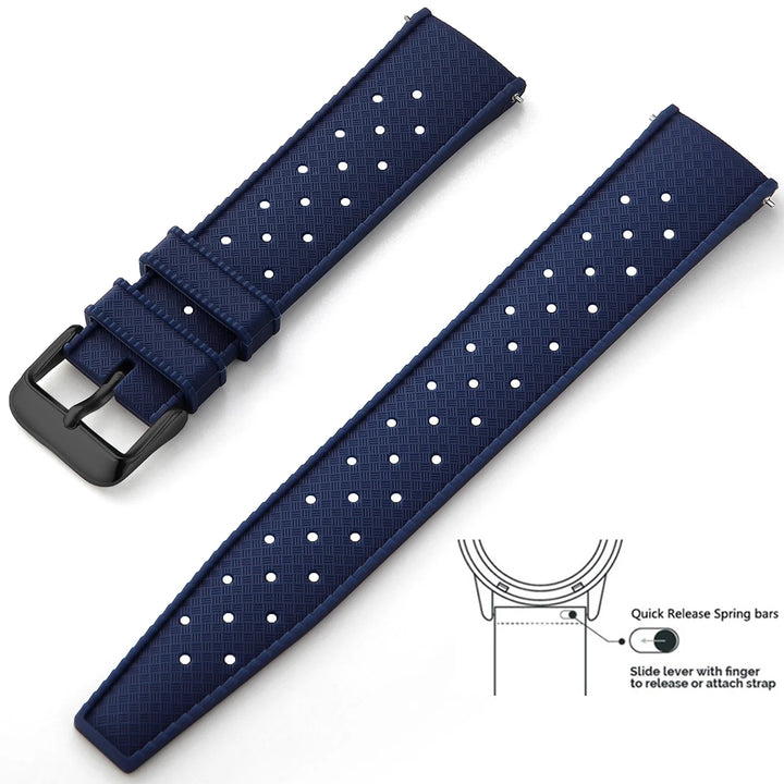 Tropical Silicone Watch Band 18–22mm (Quick Release)