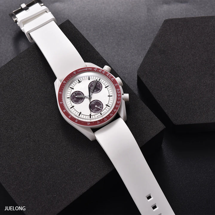 JUELONG New Classic FKM Fluorine Rubber Watch Strap Quick Release 18mm-19-20mm-21-22mm 23-24mm For Each Brand Diving Watch Bands