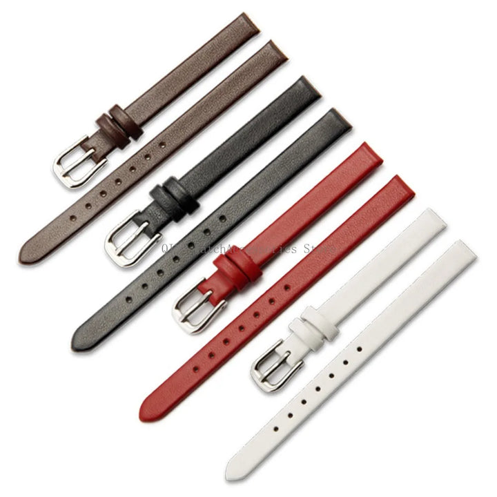 Universal Slim Soft Leather Watch Strap – 6–16mm, Cowhide