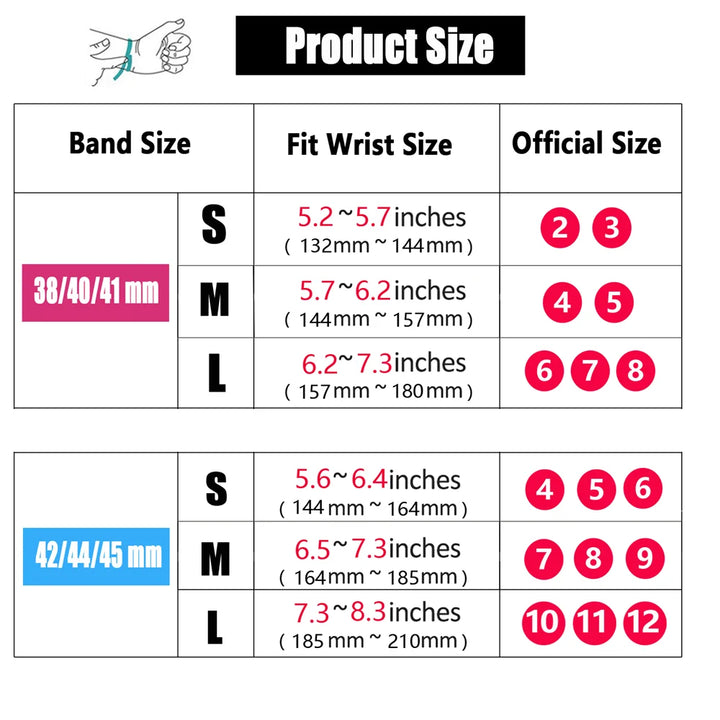 Braided Apple Watch Strap – Multi‑Size (38–49mm) for Series 3–11