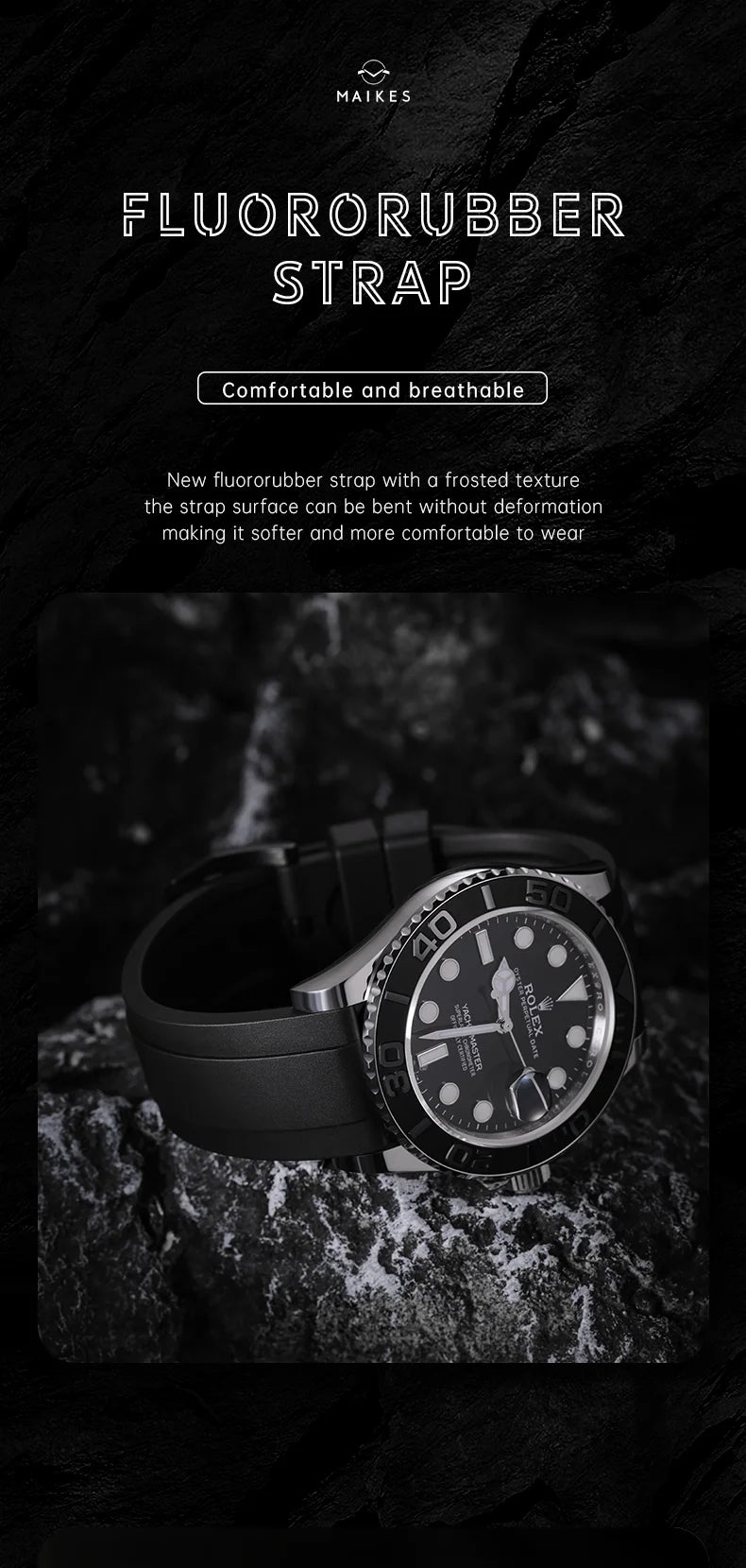 Natural Rubber Watch Band, Quick Release, 20mm 21mm 22mm 24mm, Accessories Watch Strap For LONGINES MIDO TISSOT