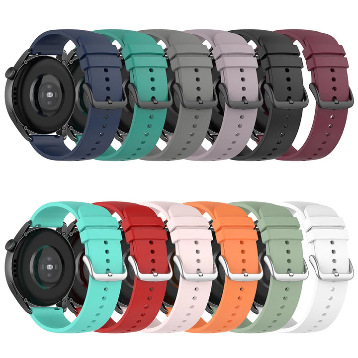 Silicone Strap for Garmin Vivoactive, Forerunner & Huawei Watch (20-22mm)