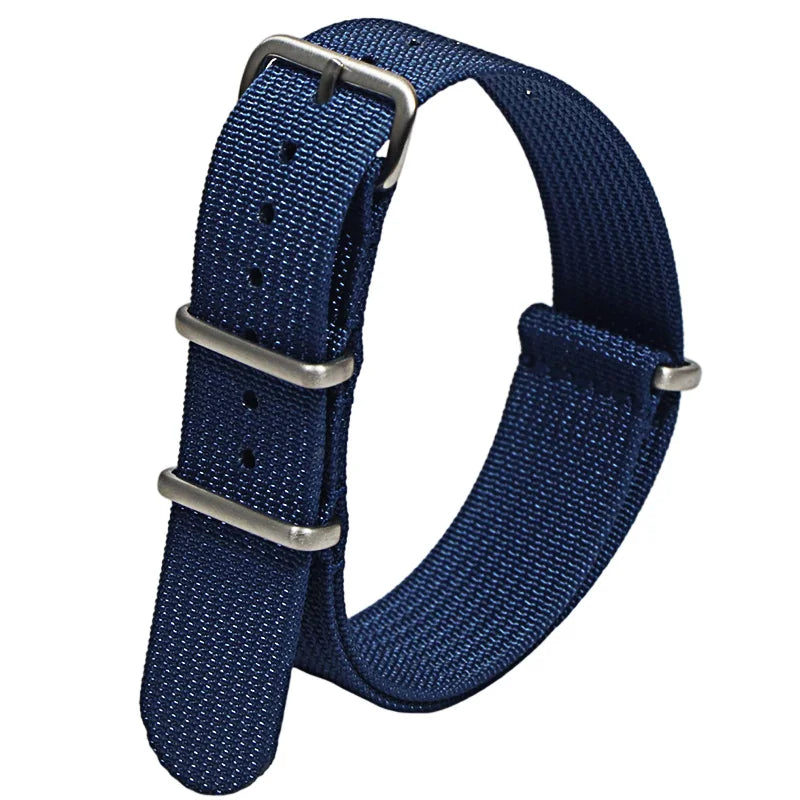 Ribbed Nylon Military Watch Strap (20-22mm)