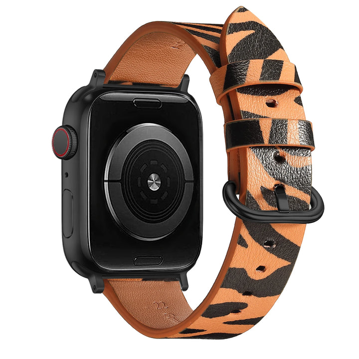 Leopard Leather Apple Watch Band for Women 38–49mm