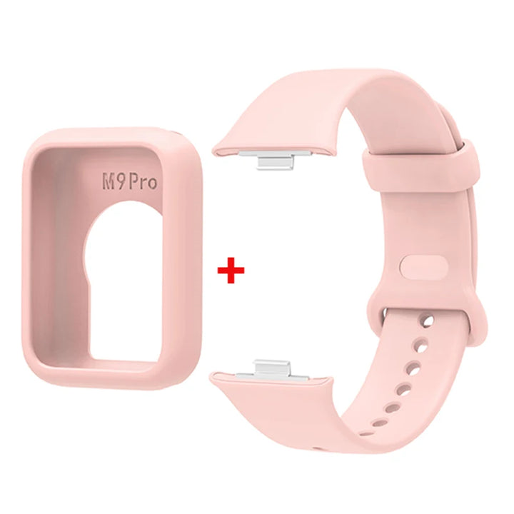 Silicone Strap with Protective Case for Xiaomi Mi Band 9 Pro