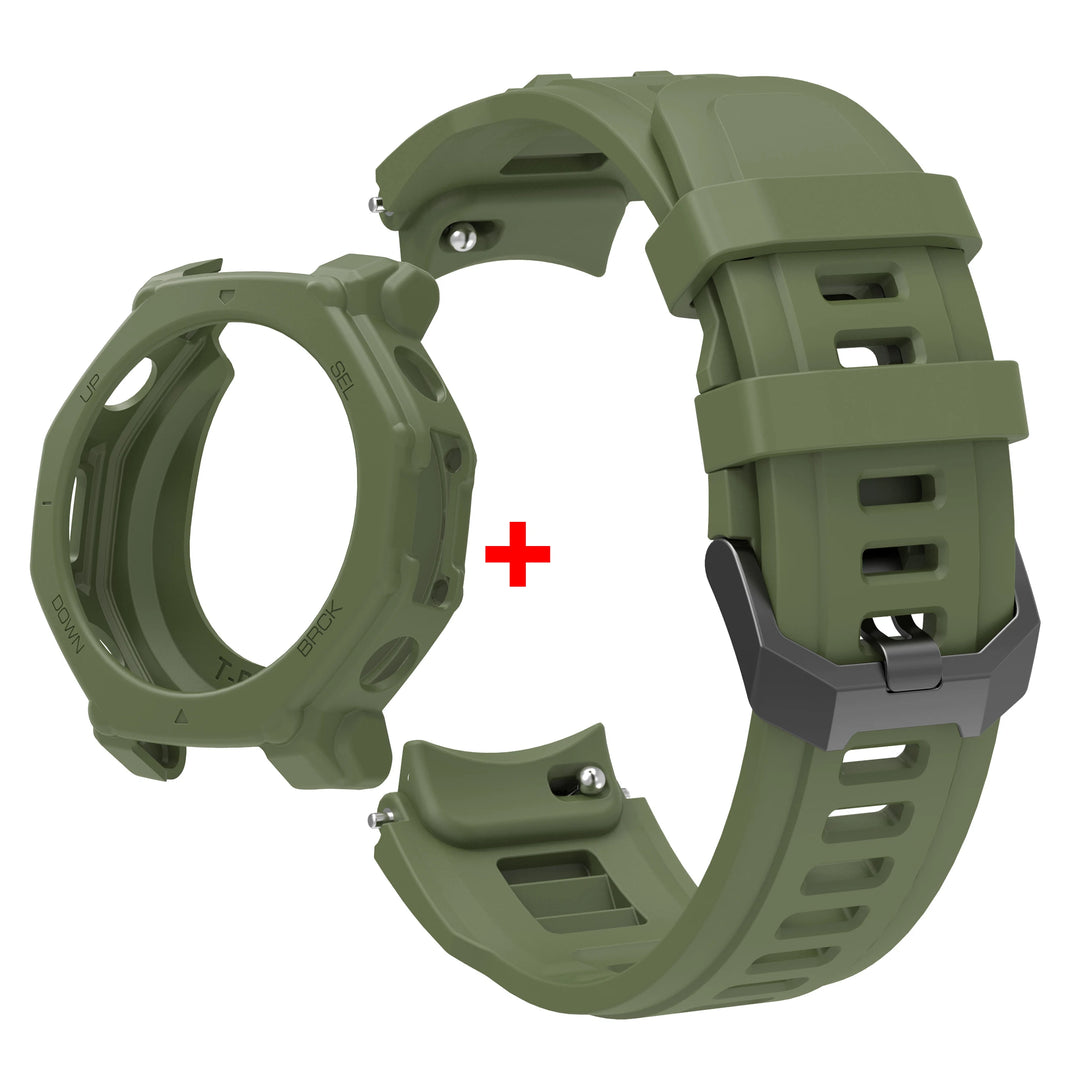 Silicone Strap & Protective Case for Amazfit T-Rex 3 Pro – 48mm Replacement Band