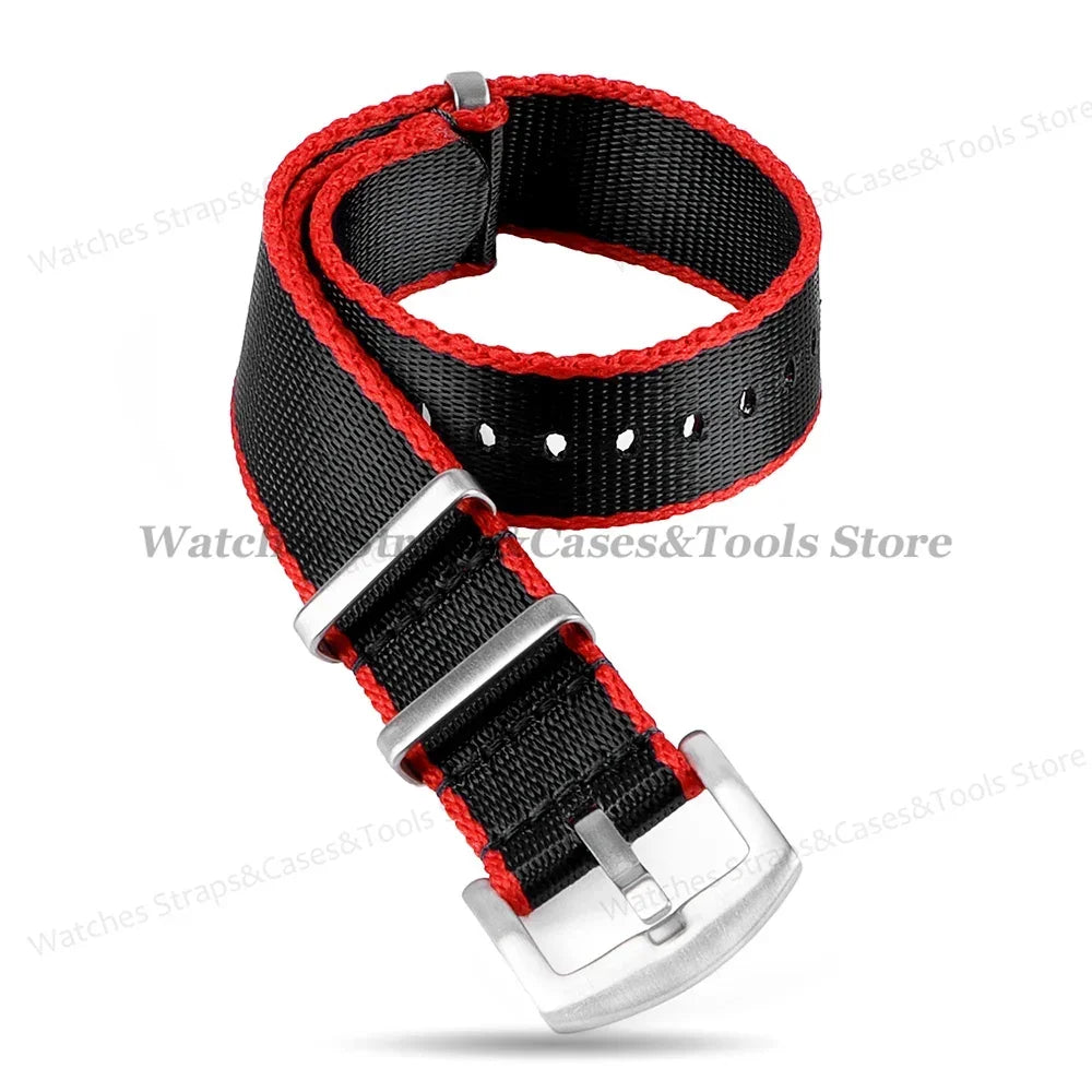 18mm 20mm 22mm Soft Nylon Watchband Bracelet Army Military Men Sport Strap for Omega 007 for Seamaster 300 Replacement Wristband