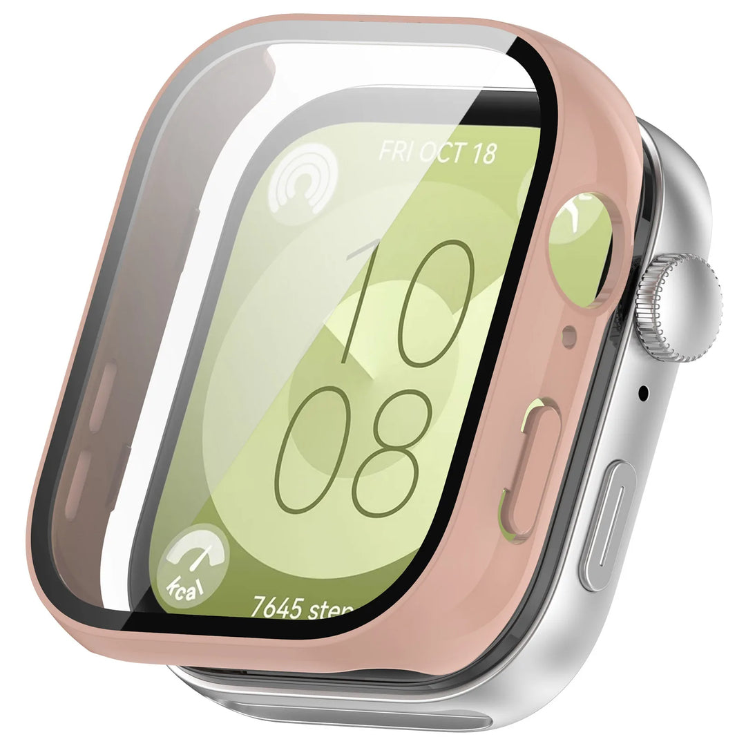 PC+Glass Screen Protector Case for Huawei Watch Fit 3