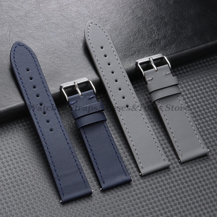 20mm 22mm Sailcloth Nylon Watchband for Samsung Galaxy Watch8/7/6/5 Watch Men Women Quick Release Leather Waterproof Watch Strap