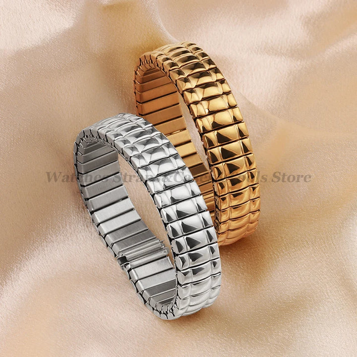 Stainless Steel Expansion Watch Band – 12–20mm, Unisex Metal Strap