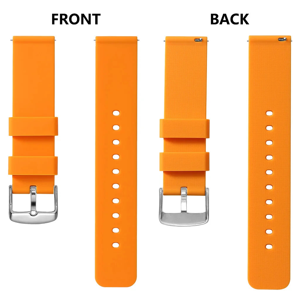 Soft Silicone Quick-Release Watch Band 14–24mm