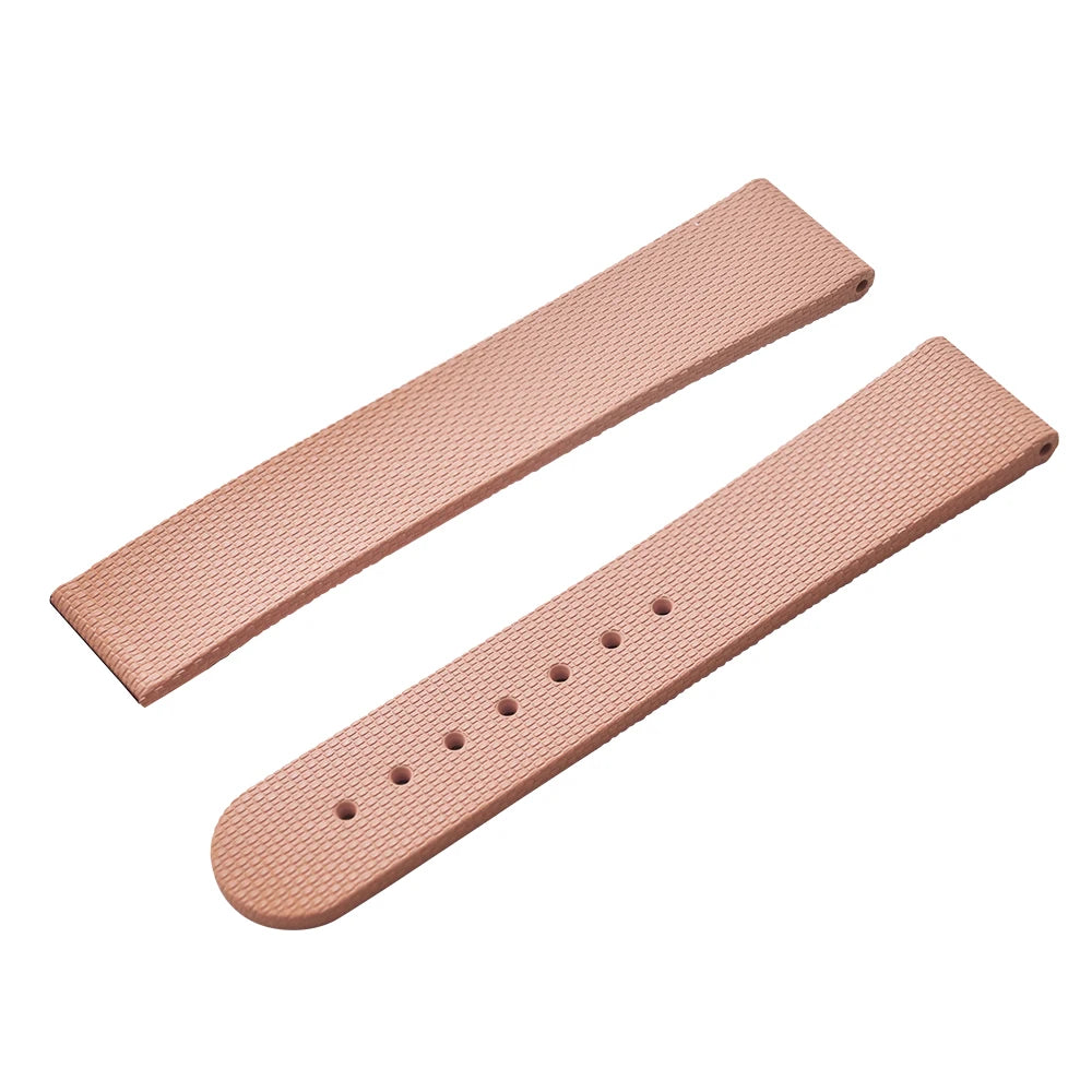 NATOBELT FKM Rubber Black Blue Watch Strap 20mm 22mm Folding Pin Buckle Quick Release Watchband For Omega/Rolex/MoonSwatch/Seiko