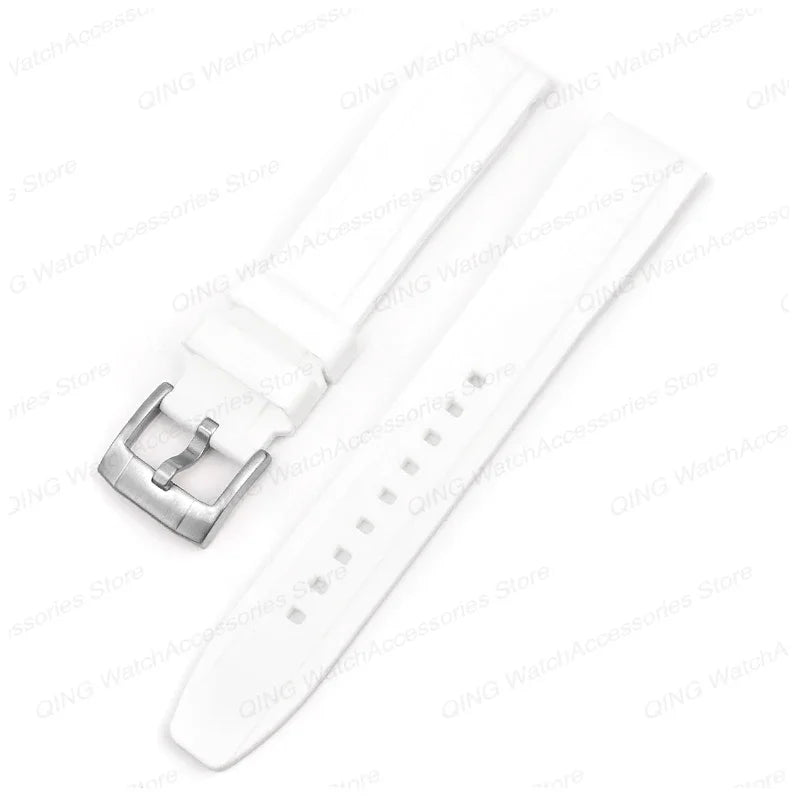 20mm 22mm Silicone Strap for Swatch Universal Curved End Arc Rubber Watch Band for Rolex Sport Waterproof Bracelet for Citizen