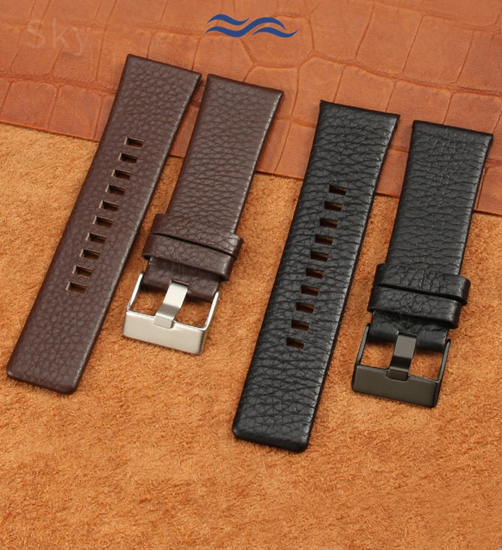 Genuine Leather Diesel Watch Strap 26–28mm (Waterproof Litchi Pattern)