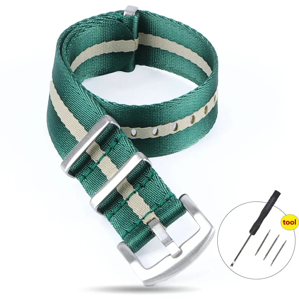 High Density Nylon Watch Band 20–22mm