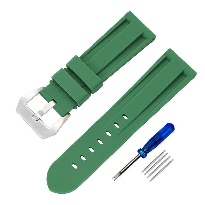 Soft Silicone Rubber Watch Band 20–26mm for Panerai