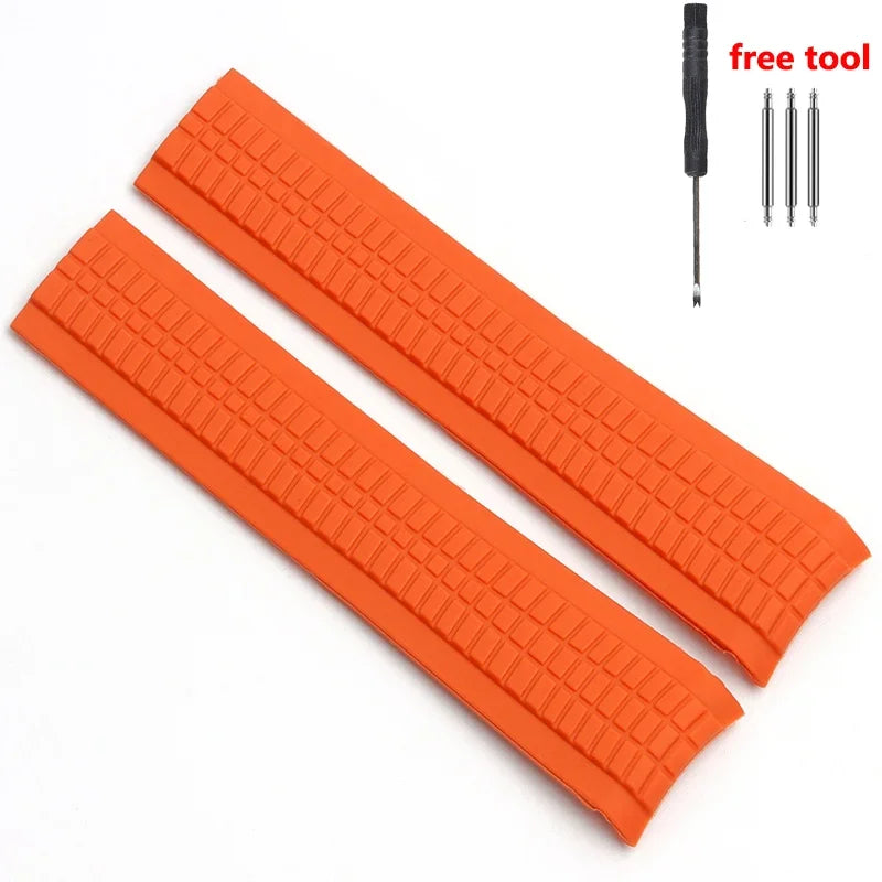 21mm Watch Strap for Patek Philippe Aquanaut Series 5164/5167 Waterproof Anti-Dust Rubber Watchband Silicone Bracelet No Logo
