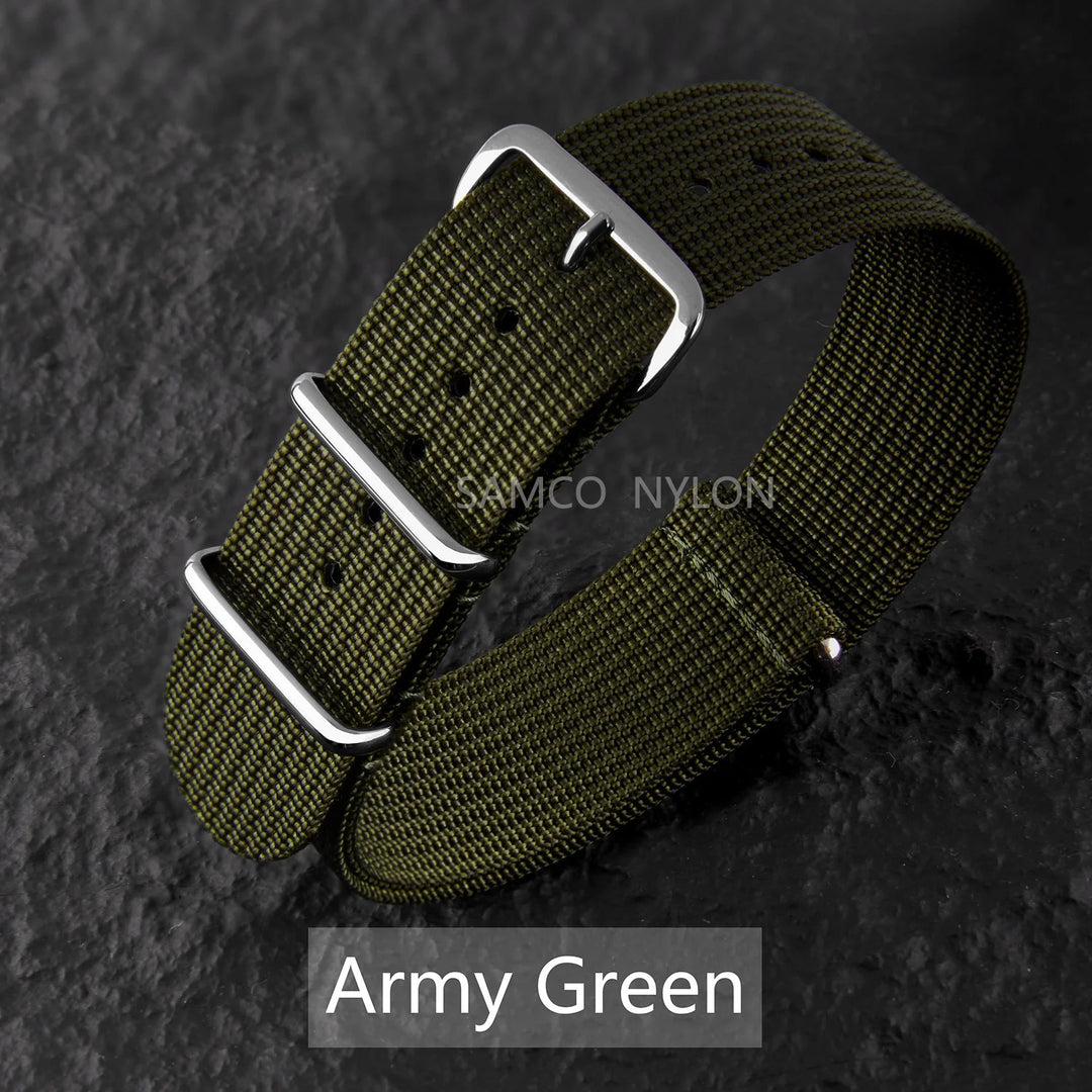 Ribbed Nylon Military Band 18–22mm