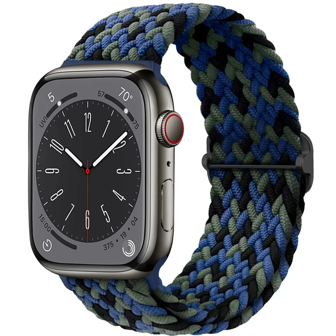 Strap for Apple Watch band 44mm 45mm 49mm 42mm 40 41 46mm Elastic Braided Solo bracelet correa Series 9 10 11 8 7 6 5 SE Ultra 3