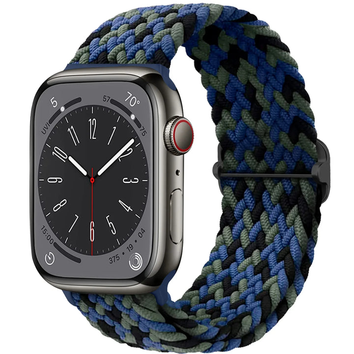 Strap for Apple Watch band 44mm 45mm 49mm 42mm 40 41 46mm Elastic Braided Solo bracelet correa Series 9 10 11 8 7 6 5 SE Ultra 3