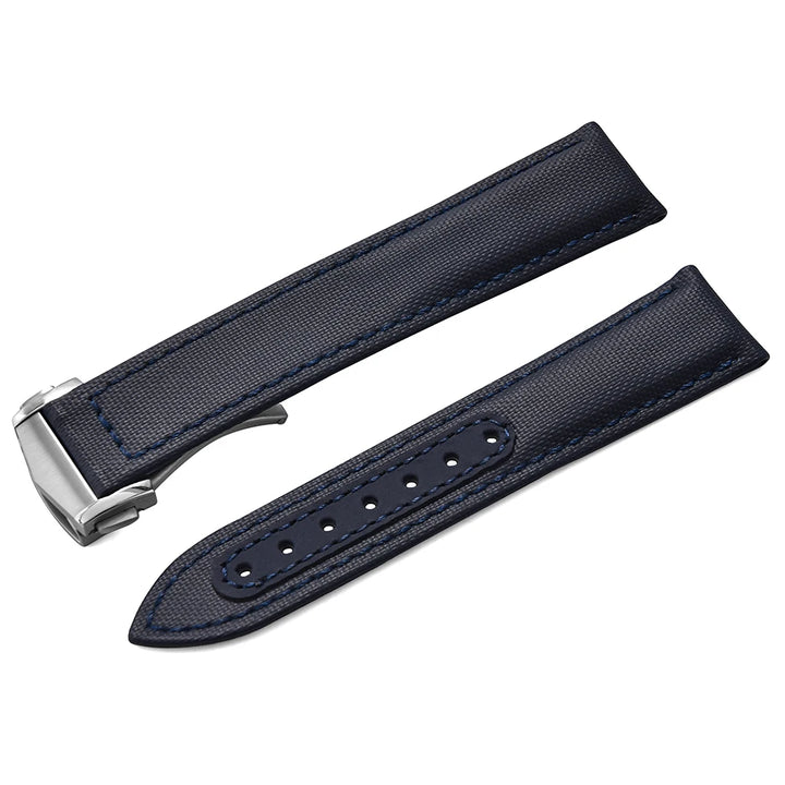 For Omega Strap Leather Sailcloth Watch Strap 20mm22mm Canvas Sailcloth Watch Band for Seiko Business Universal Bracelet for Men