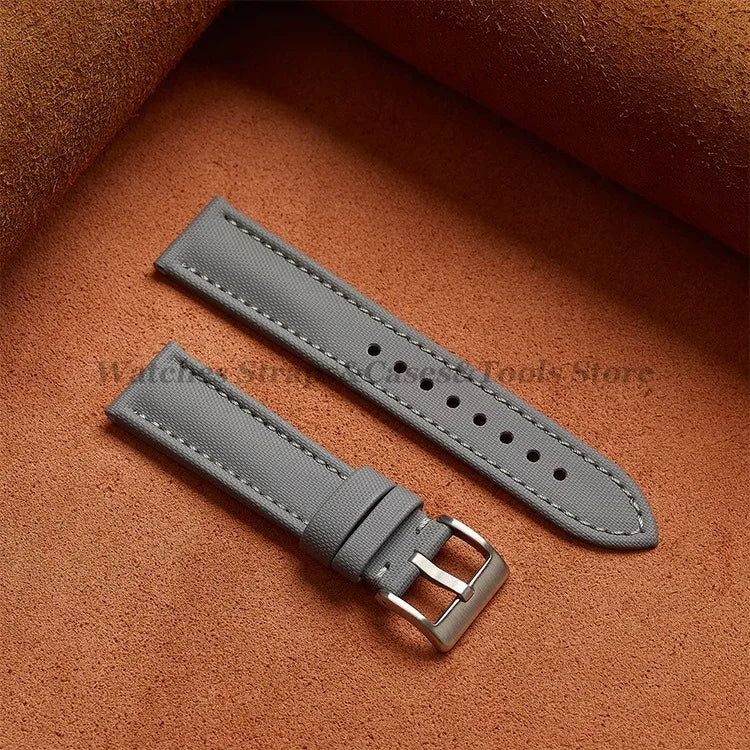 18mm 19mm 20mm 21mm 22mm Premium Sailcloth Watch Band for Omega for Seiko Divers Stitching Quick Release Army Green Sport Straps