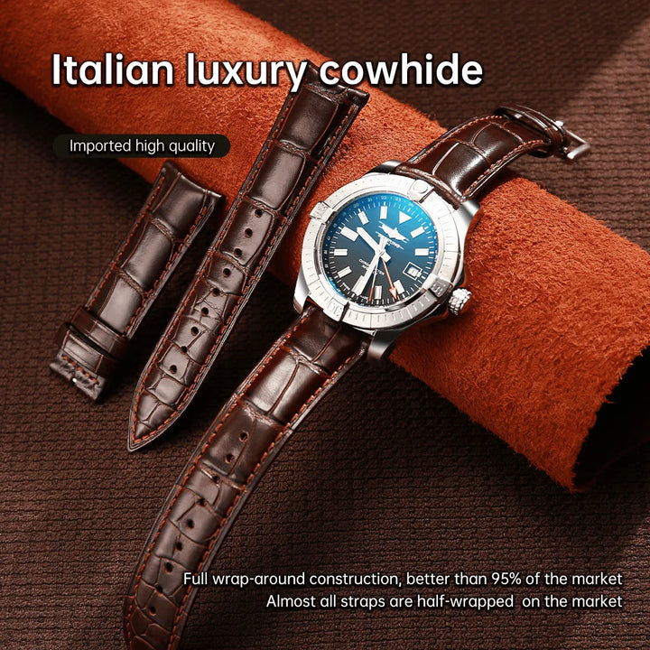 Maikes Longines Leather Watch Strap 20mm 21mm 22mm Accessories Watchbands Braceletes For Fossil Hamilton Watch Band