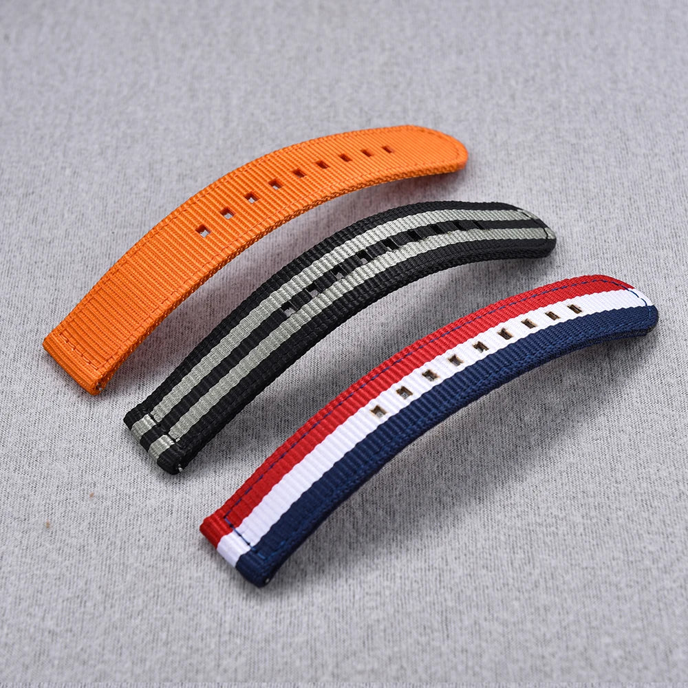 JUELONG Premium  Quick Release Sailcloth Nylon Strap 18mm 20mm 22mm Military Nylon Watchband For Watch Accessories Replacement