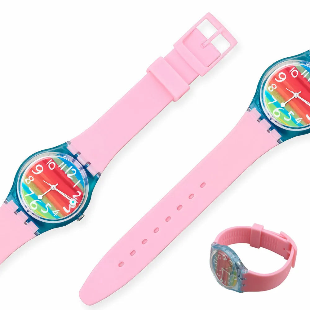 Soft Silicone Colorful Watch Strap for Swatch – 16-20mm with Tool