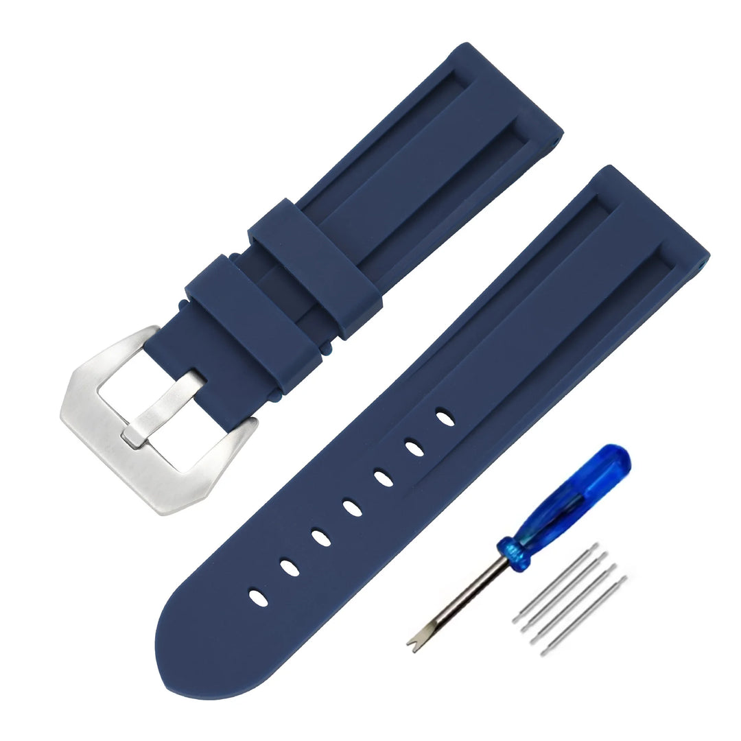 Soft Silicone Rubber Watch Band 20–26mm for Panerai