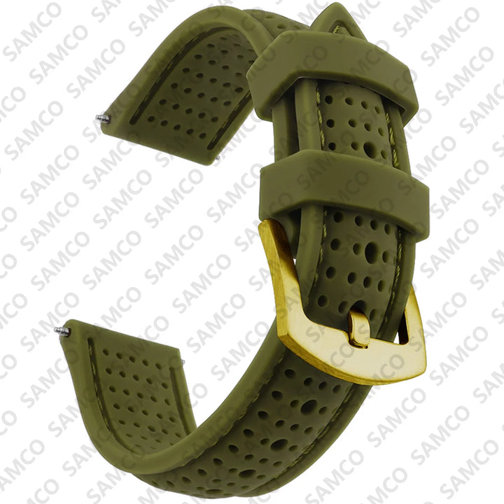 Silicone Rubber Watch Band 18–26mm (Soft & Comfortable Replacement Strap)