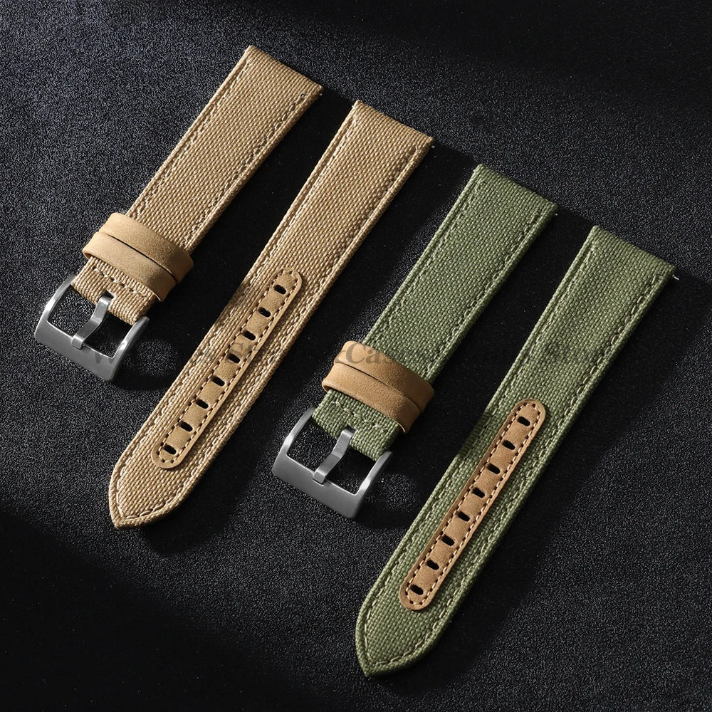 Premium Sailcloth Nylon Strap (20–22mm) – Waterproof QR