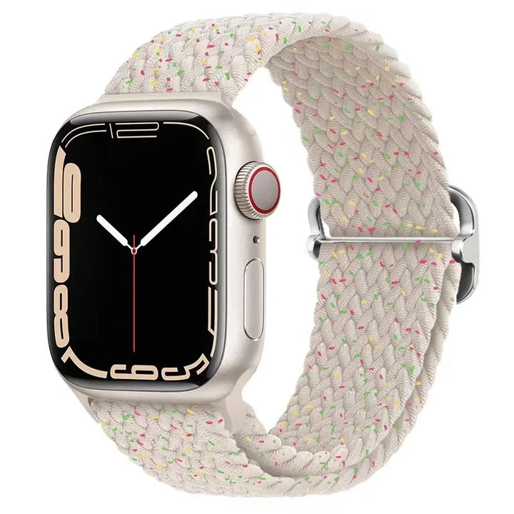 Strap for Apple Watch band 44mm 45mm 49mm 42mm 40 41 46mm Elastic Braided Solo bracelet correa Series 9 10 11 8 7 6 5 SE Ultra 3