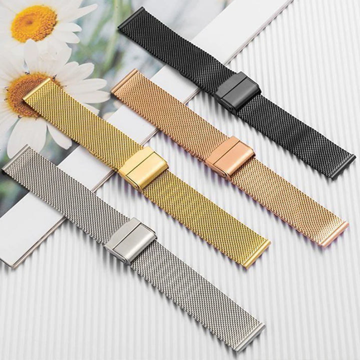 8/10/12/13/14/15/16/17/18/19/20/21/22/24mm Straps for Seiko 0.6mm Mesh Milanese Watch Band for DW Stainless Steel Wrist Bracelet
