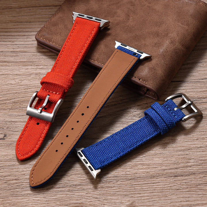 Apple Sailcloth Leather Band