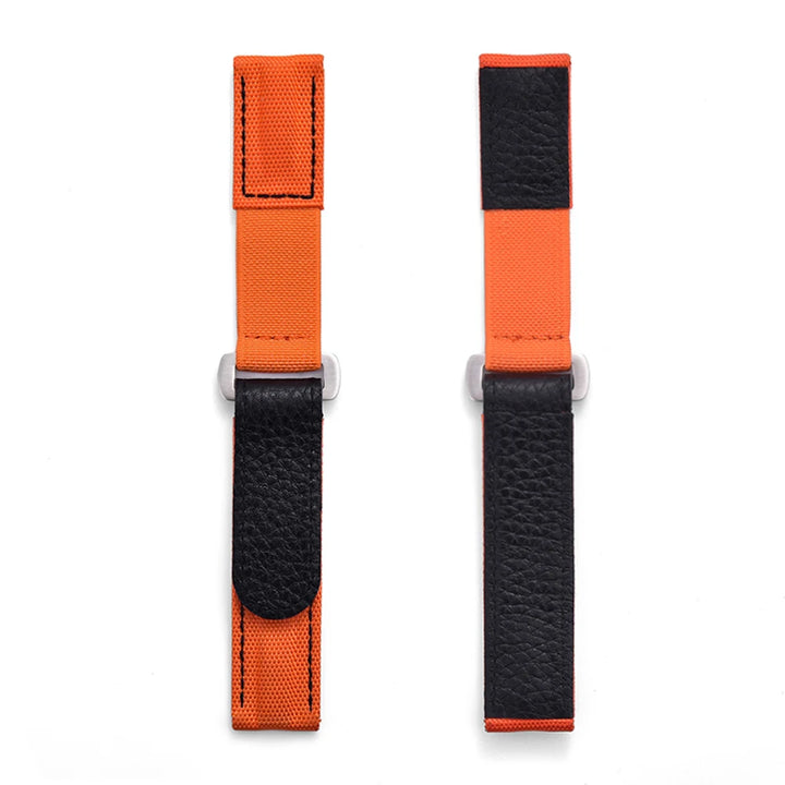 NATOBELT Hook And Loop Adhesive Watch Band Leather Elastic Nylon Sailcloth Watch Strap 20mm Watch Strap Replacement Watchbands