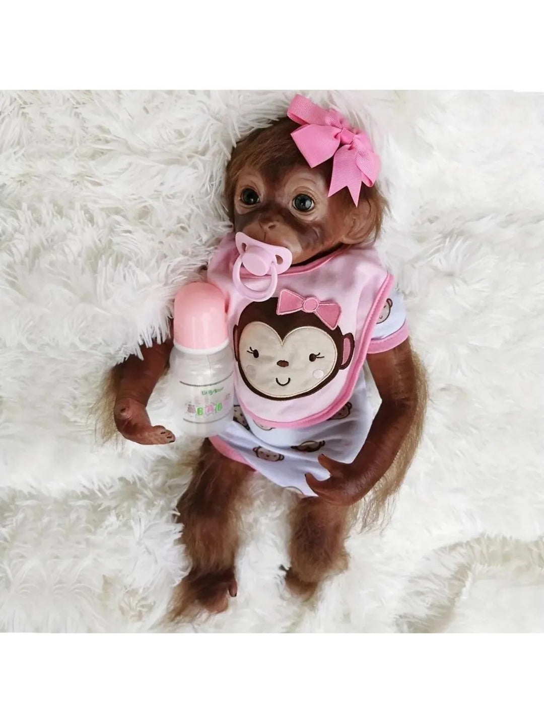 20″ Monkey Reborn Animal Baby Doll – Lifelike Cute Bebe