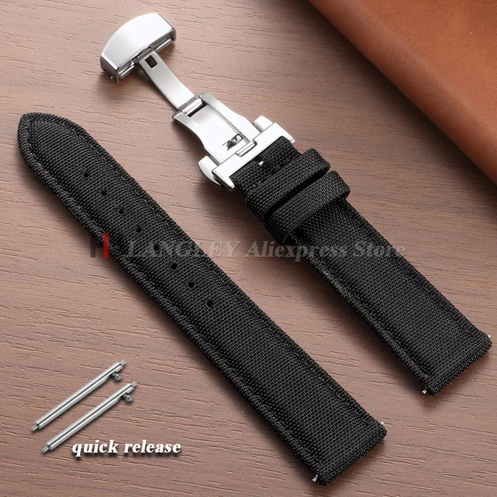 Quick Release Sailcloth Strap (20–22mm) – Military Sport