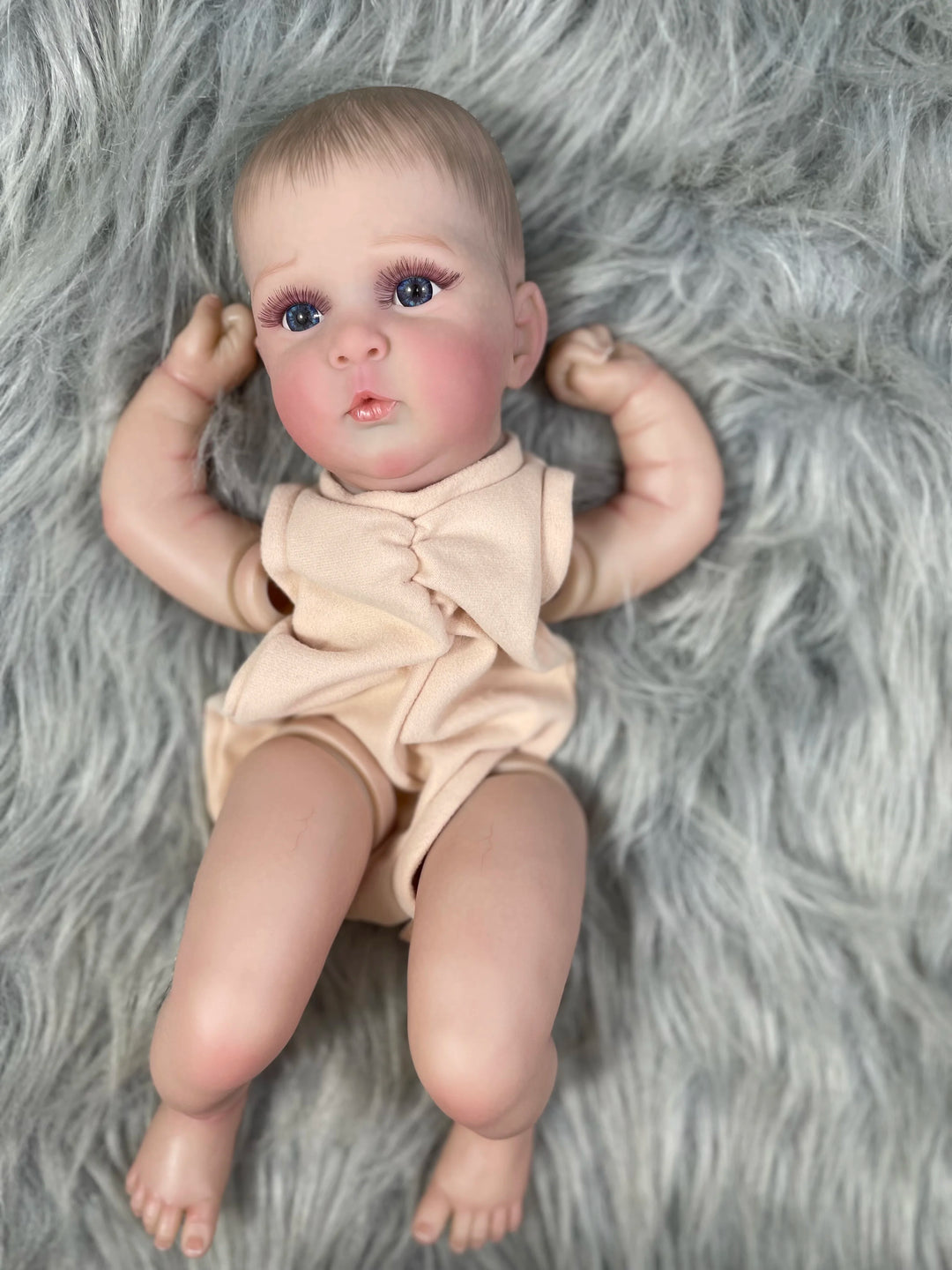 18″ Painted Jocy Reborn Doll Kit – High‑Quality Vinyl Parts with Cloth Body & Eyelashes