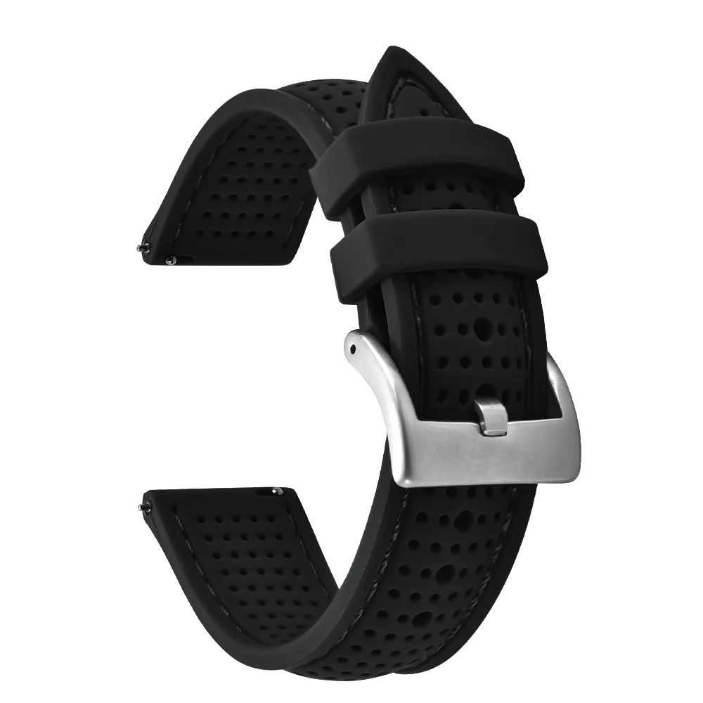 NATOBELT Soft Porous Rubber Watch Strap – Quick Release (18-22mm)