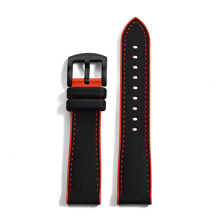 Premium Grade Hybrid FKM Nylon Watch Strap 18mm 20mm 22mm 24mm Fluoro Rubber Watchbands For Each Brand Diving Watches
