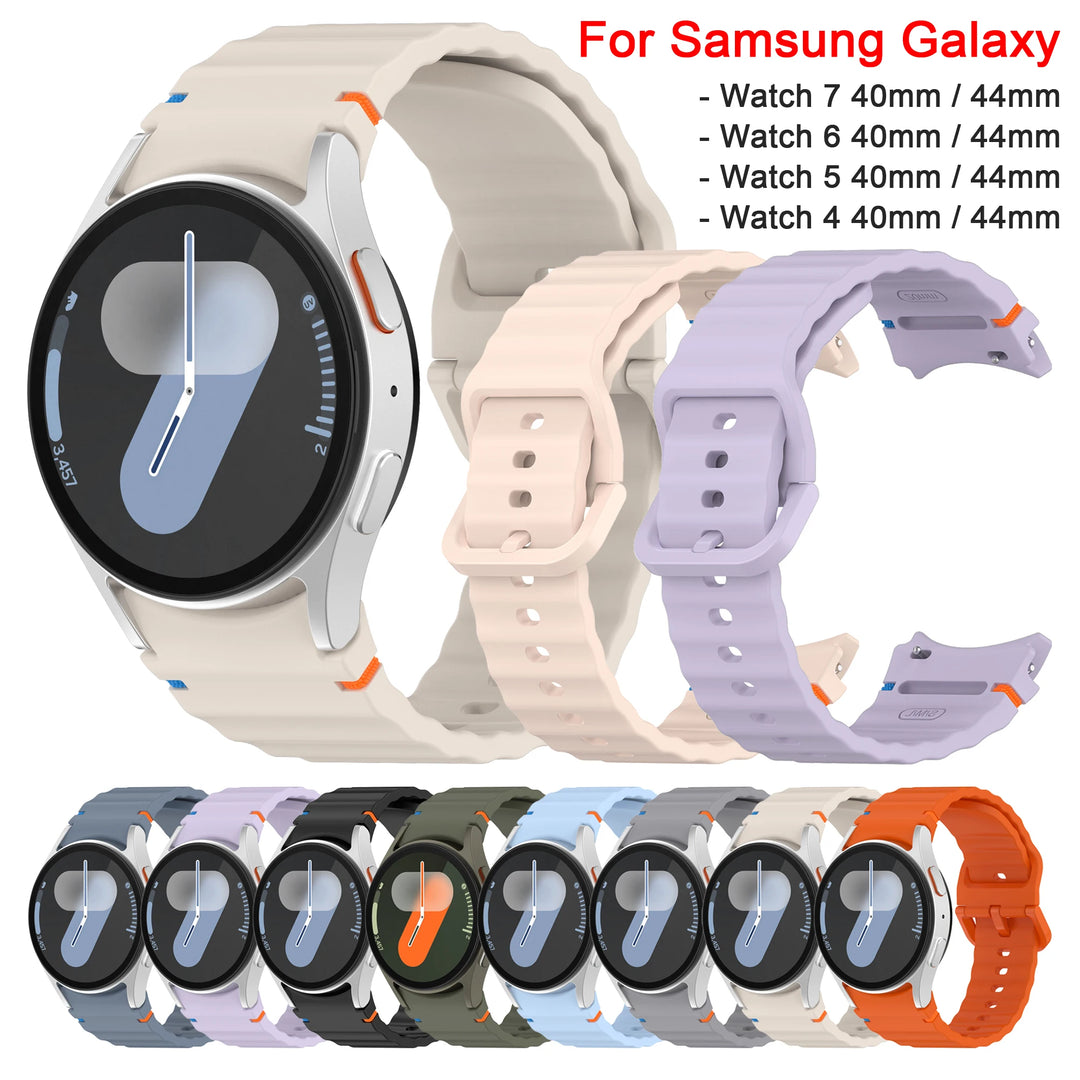 Silicone Watch Strap for Samsung Galaxy Watch – 40–47mm Sports Band