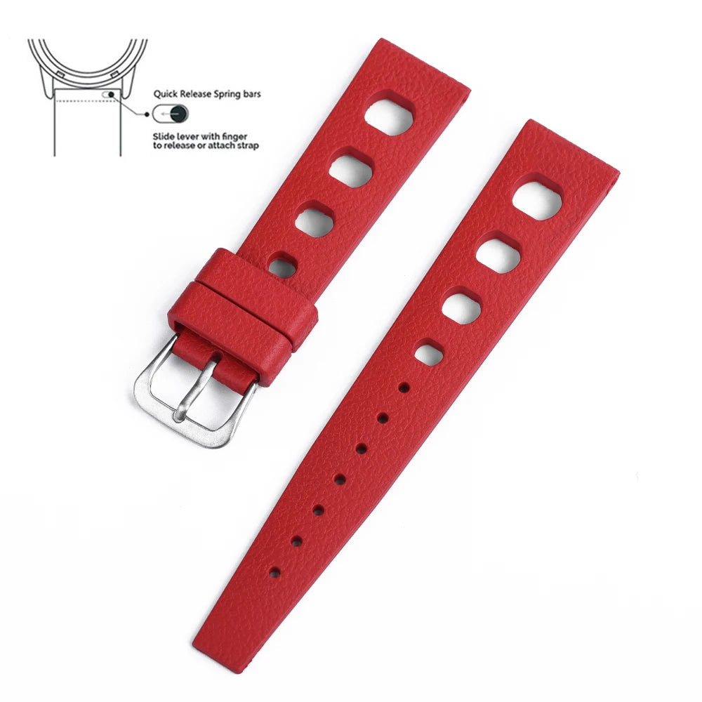 Tropical Fluororubber Strap For Oris S-eiko Citizen Quick Release Watch Band 20mm 22mm New FKM Tropical Strap Smart Watch Strap