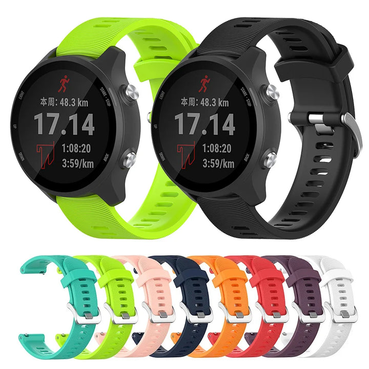 20mm Garmin Silicone Replacement Strap – Forerunner & Vivoactive Series