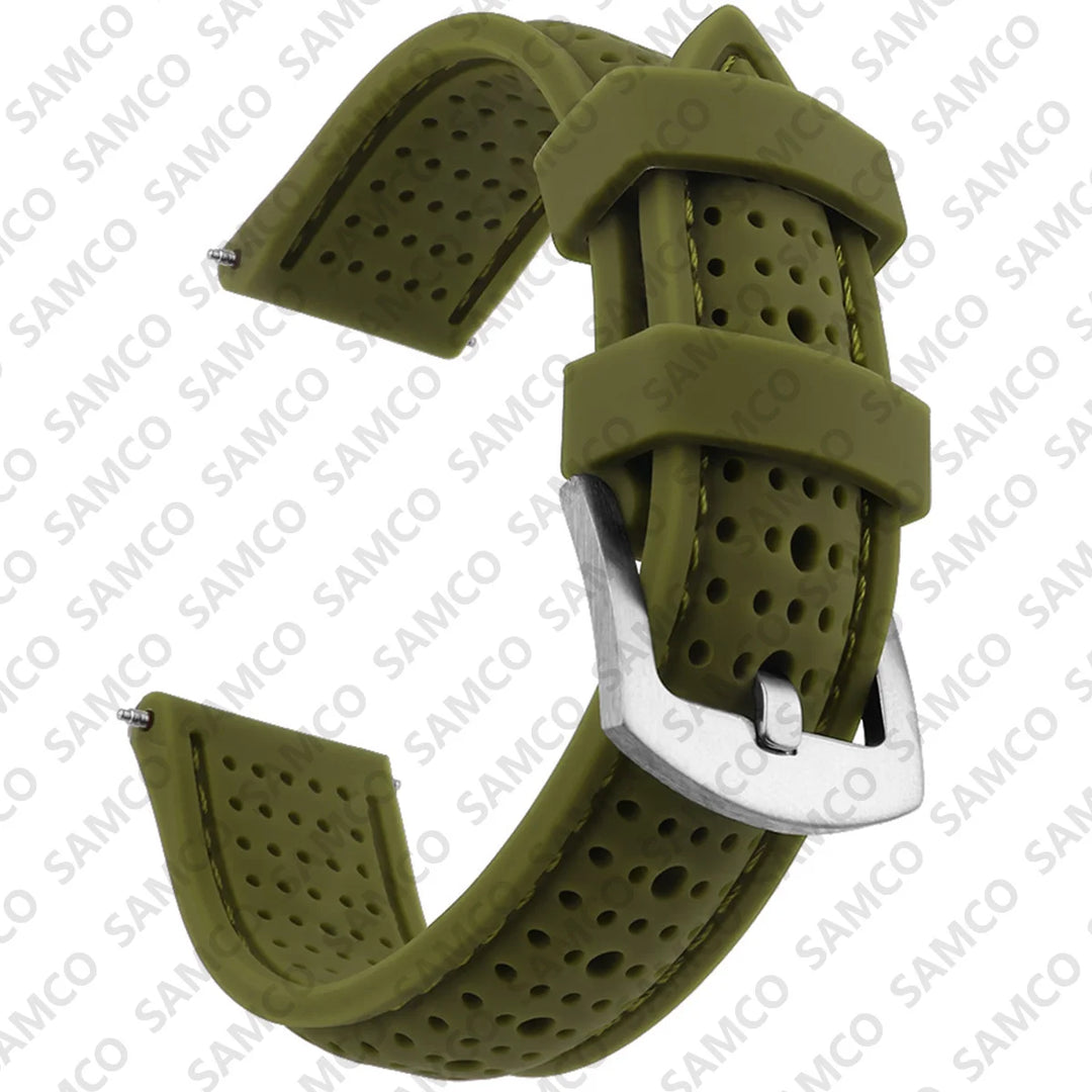 Silicone Rubber Watch Band 18–26mm (Soft & Comfortable Replacement Strap)