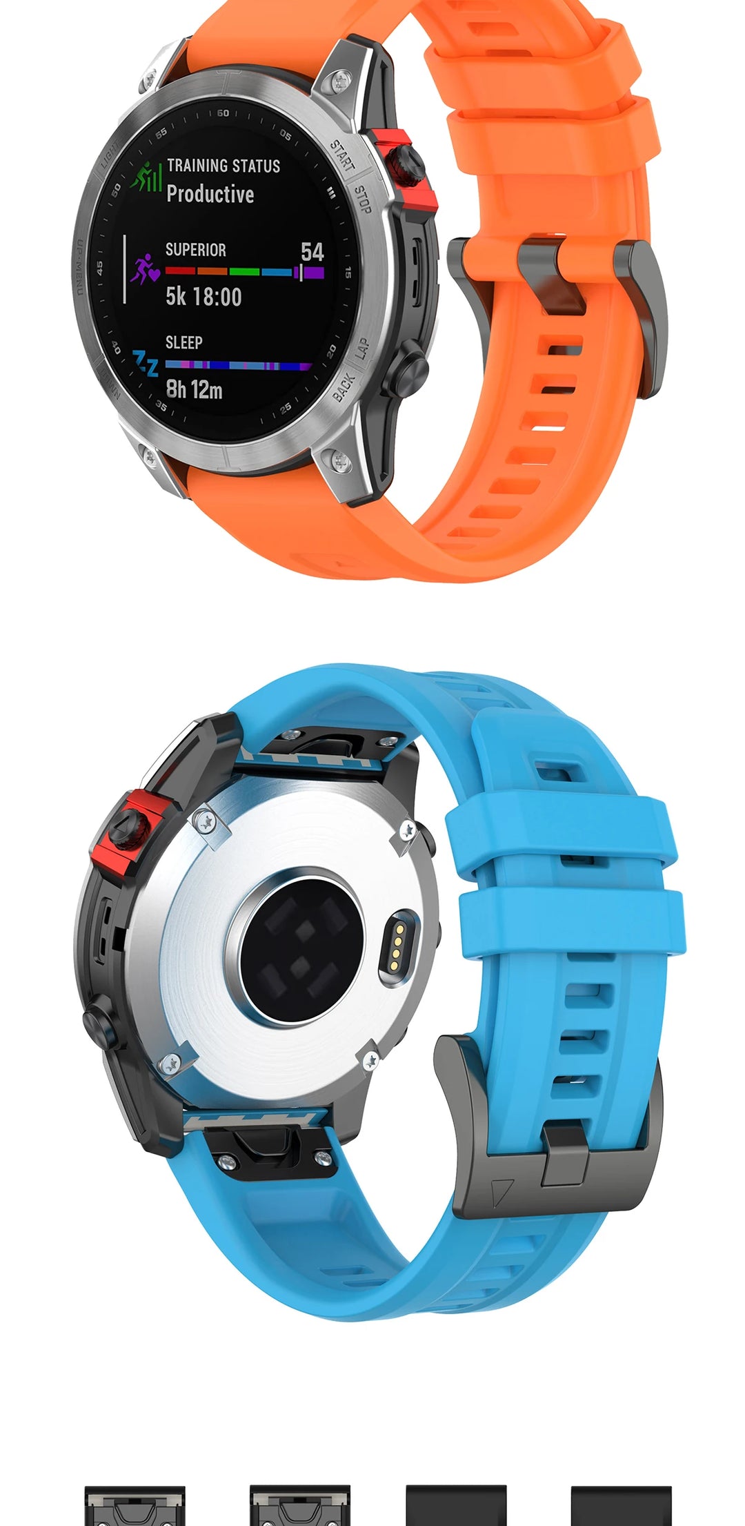 Silicone QuickFit Watch Strap 20/22/26mm for Garmin Fenix & Forerunner Series