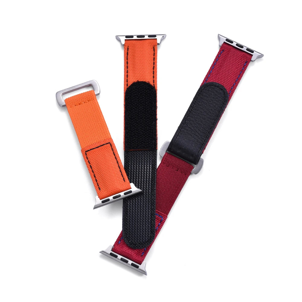 Braided Nylon Solo Loop For Apple Watch Band 45mm Ultra 2 49mm 38mm 44mm 40 41mm 42mm Leather Bracelet Series 10 9 8 7 5 se Belt