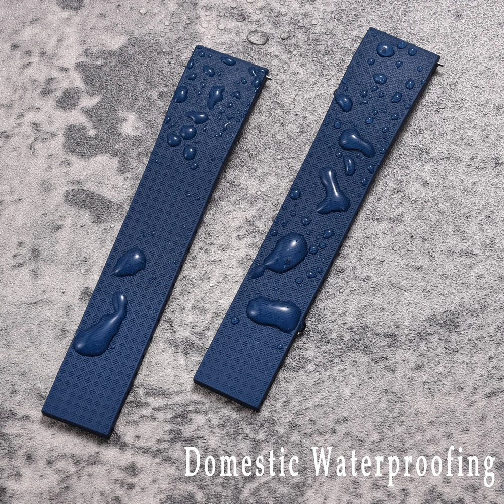 JUELONG CTS Fluororubber Watch Strap 18mm 19mm 20mm 22mm New Quick Release Butterfly Buckle Watch Band FKM Strap For Cut To Size