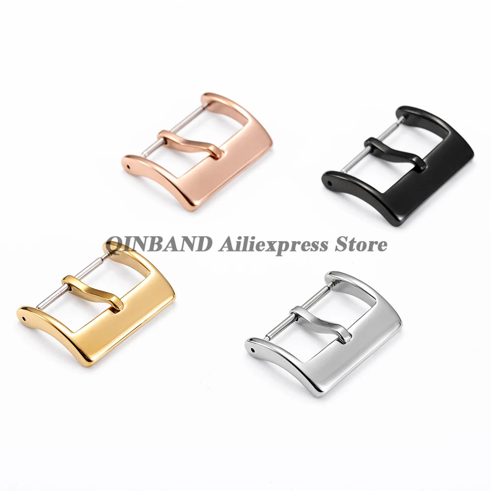 304L Stainless Steel Pin Watch Buckle 16–20mm (Matte/Polished,