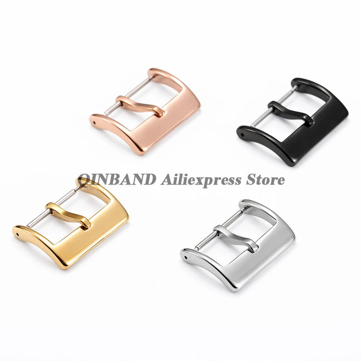 304L Stainless Steel Pin Watch Buckle 16–20mm (Matte/Polished,